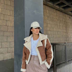 KUZU YUMOŞ KAPLAMA TAK ÇIKAR KOL CROP NUBUK KABAN