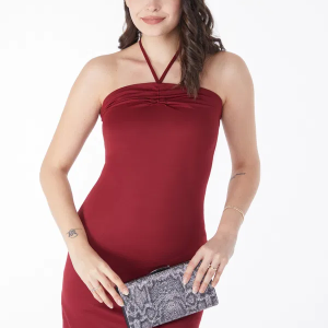 Bağcık detaylı abiye elbise