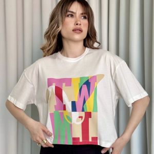 Baskılı crop tişört