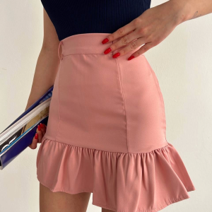 Altı fırfırlı etek pudra s24817