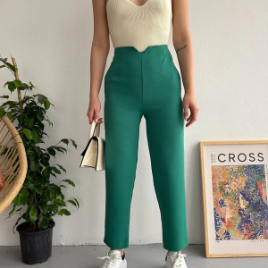 Atlas fletolu pantolon petrol yeşili