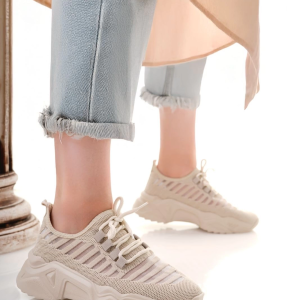 Ante Bej Triko Bağcıklı Spor Ayakkabı