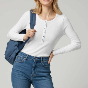 Çıtçıt Detaylı Bluz Beyaz T4343