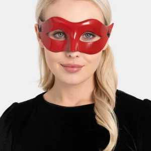 Kırmızı Renk Masquerade Kostüm Partisi Venedik B Maskesi