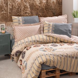 Etnich Nev Takımı Çift Kişilik Dakota Gri