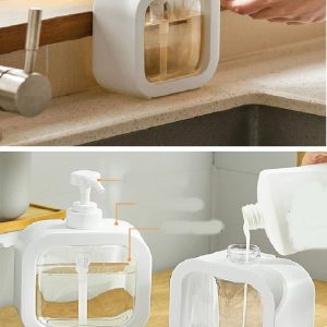 300 ML Tezgah Üstü Dikdörtgen Banyo Mutfak Sıvı Sabunluk  Banyo Mutfak Bulaşık Lavabo Deterjanlık