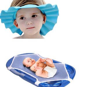 2 li Set Bebek Banyo Şapkası - Bebek Küvet Filesi
