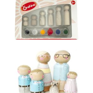 13 Parça Dekoratif Peg Aile Boyama Seti