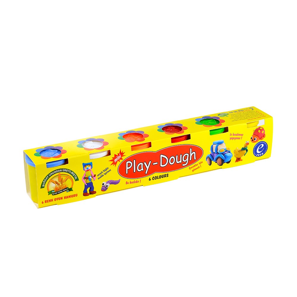 6 Renkli Buğday Unu Oyun Hamuru (Büyük Boy) - Görsel 3