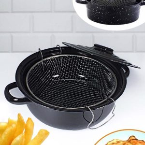 Essan Yanmaz ve Yapışmaz Fritöz Kızartma Tenceresi