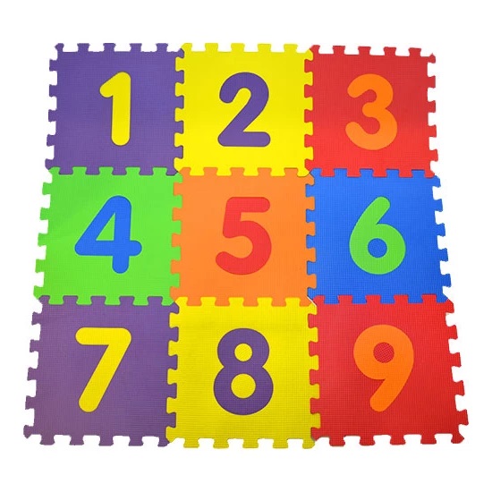 9 Parça Çocuk Oyun Karosu Eva Puzzle Yer Matı Sayılar Eğitici Oyun Halısı - Görsel 2