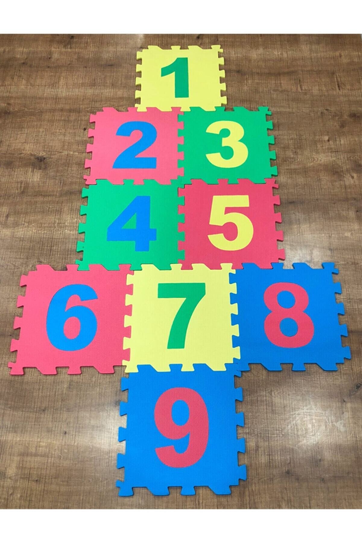 9 Parça Çocuk Oyun Karosu Eva Puzzle Yer Matı Sayılar Eğitici Oyun Halısı - Görsel 5