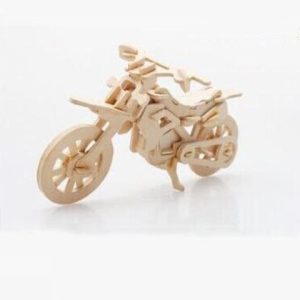 3D Ahşap Puzzle - Motosiklet
