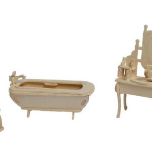 3D Ahşap Puzzle - Banyo