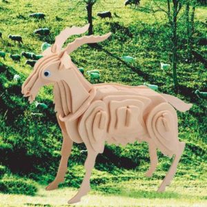 3D Ahşap Puzzle - Keçi