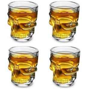 1 Adet Kuru Kafa Cam Shot Bardak -Likör Shot Bardağı -Crystal Head