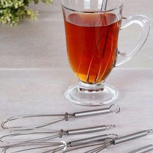 6 lı Çay Kaşığı - Yaylı Çırpıcı Şeklinde Karıştırıcı