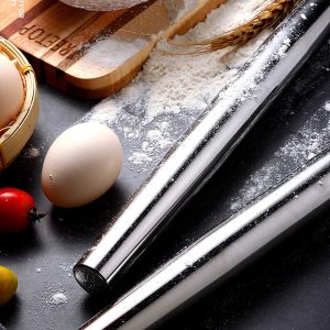 1 Adet Küçük Boy (60 Cm) Alüminyum Paslanmaz Oklava Hamur Yufka Açma Oklavası