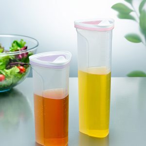 1 Adet Üçgen Basmatik Kapaklı Ölçekli Sıvı Yağlık Sosluk 750 ML