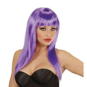 Uzun Peruk Saç - Mor