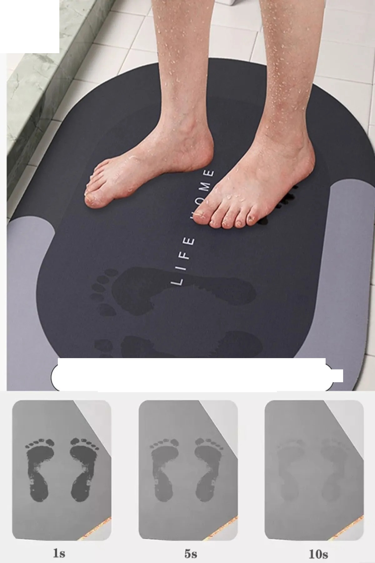 Sihirli Su Emici Kaydırmaz Banyo Paspası Banyo Ayak Matı - Görsel 2