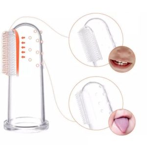 Silikon Bebek Diş Fırçası Kutulu Parmağa Takılan Ağız Ve Dil Temizleyici