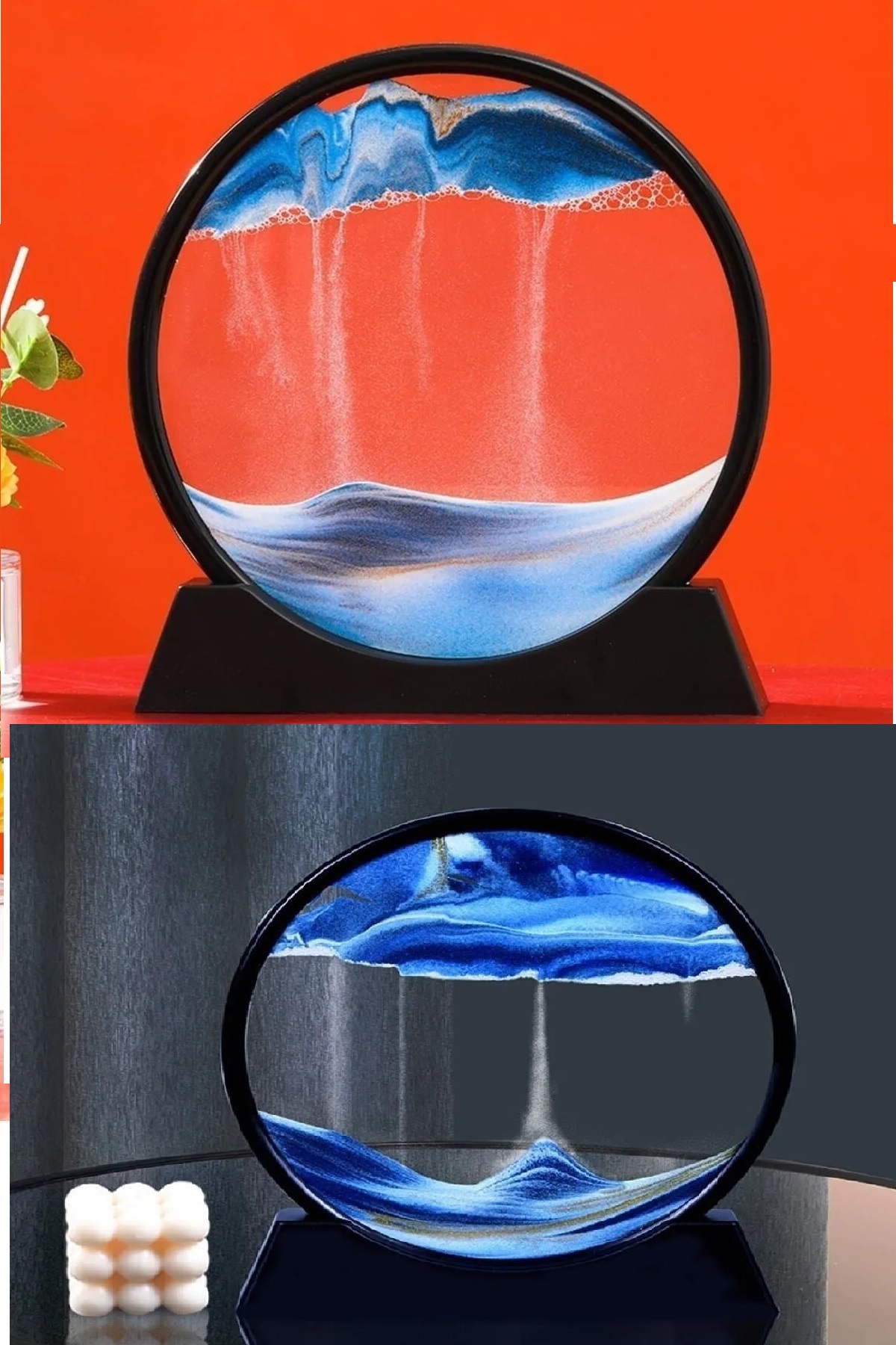 3 Boyutlu Hareketli Kum Saati Masaüstü Hediyelik - Görsel 2