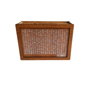 Ahşap Para Biriktirme Kumbarası 10.000 TL Kapasiteli Parabaks İşaretlenen Kumbara