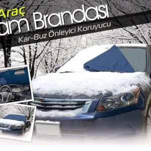 Araç Kar Buz Önleyici Büyük Boy Araç Ön Cam Brandası (150 cm x 70 cm)