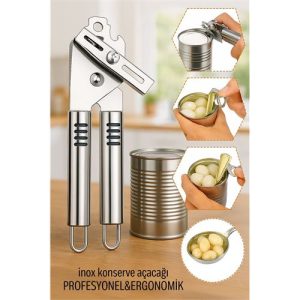 Modacar Inox Çelik Konserve Açacağı - Ergonomik ve Profesyonel Kolay Konserve Açıcı