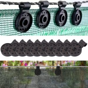 10 Adet Güneşlik Filesi Sabitleme Klipsleri, Gölgelik Bezi ve Brandalar İçin Dayanıklı Plastik Kelepçe Kancaları