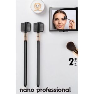 Engithalat Nano Kaş Fırçası Kirpik Tarağı 2 ADET Absolute Professional