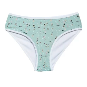 Pamuklu Geniş Kenarlı Likralı Desenli Bato Kadın Külot Desen 3