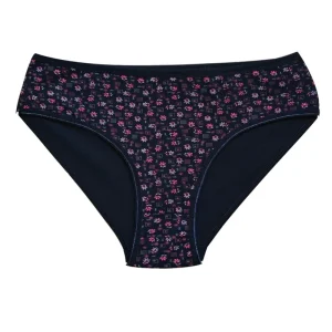 Pamuklu Geniş Kenarlı Likralı Desenli Bato Kadın Külot Desen 4