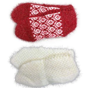 2 Çift Kışlık Şık Kadın Yün Patik Bordo Krem