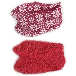 2 Çift Kışlık Şık Kadın Yün Patik Bordo Kırmızı