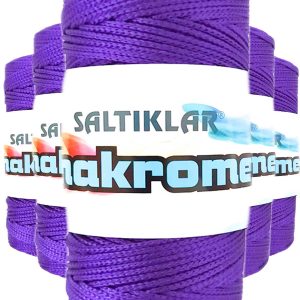 5 Adet Polyester Makrome İpi 4250 Mor 100 gr