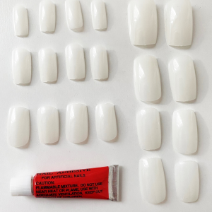100 Adet Naturel Badem Takma Tırnak ve 5 Adet Yapıştırıcı