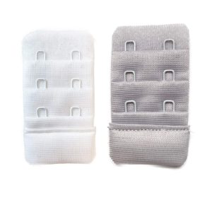 2 Adet Agraf Sütyen Uzatma Kopçası 3 Sıra / 2 Kanca Beyaz Gri