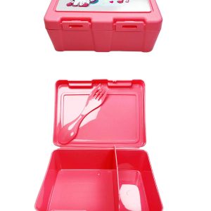 Pratik Beslenme Kutusu 2 Bölmeli Kilitli Beslenme Çantası Pembe