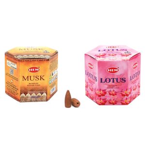 10 Adet Geri Akış Backflow Şelale Tütsü Konisi Tütsü Back Musk Lotus