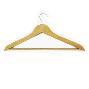 1 Adet Ahşap Elbise Ceket Askısı