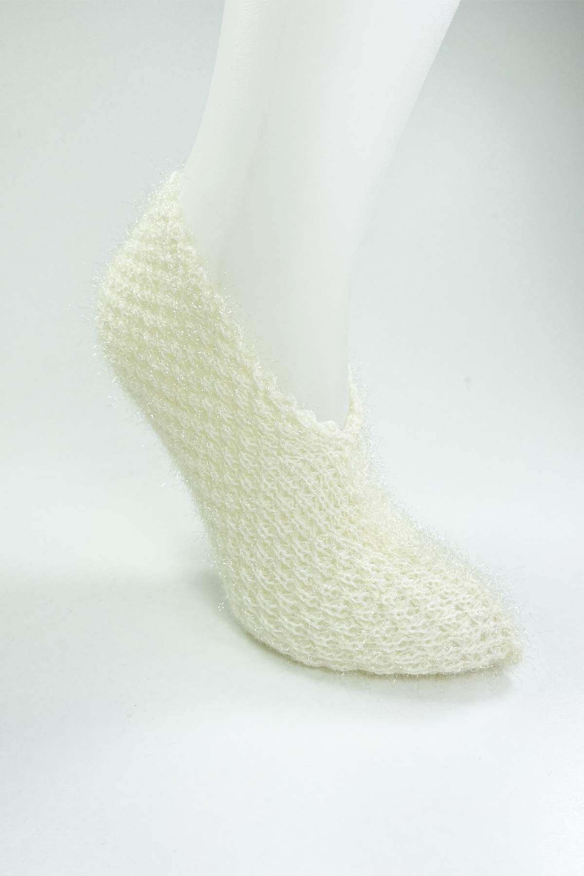 2 Çift El Örgüsü Kışlık Şık Kadın Yün Patik Set 4 - Görsel 3