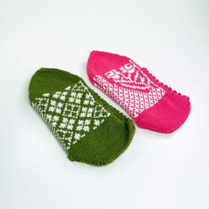 2 Çift El Örgüsü Kışlık Şık Kadın Yün Patik Set 8