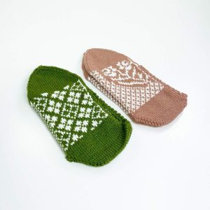 2 Çift El Örgüsü Kışlık Şık Kadın Yün Patik Set 9