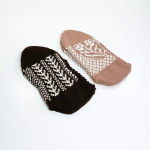 2 Çift El Örgüsü Kışlık Şık Kadın Yün Patik Set 10