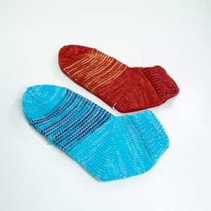 2 Çift El Örgüsü Kışlık Şık Kadın Yün Patik Set 14