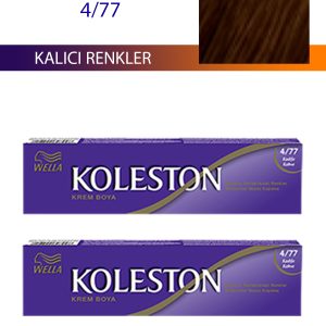 2 Adet Single Tüp Boya Saç Boyası Kadife Kahve 4/77