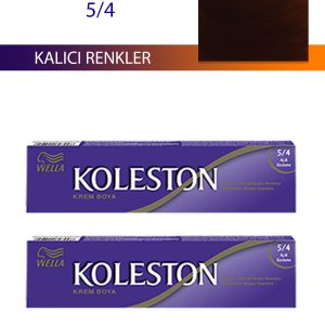 2 Adet Single Tüp Boya Saç Boyası Açık Kestane 5/4