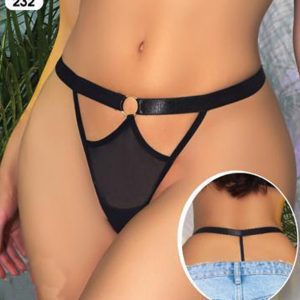 Kadın Fantezi İç Giyim Tanga Külot Perfect Fall D232 Siyah